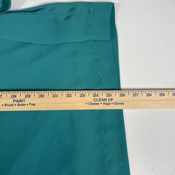 J Jill Wearever Blouse Womens Size PL Blue Green Polyester Lined Wide Sleeve - Picture 8 of 11